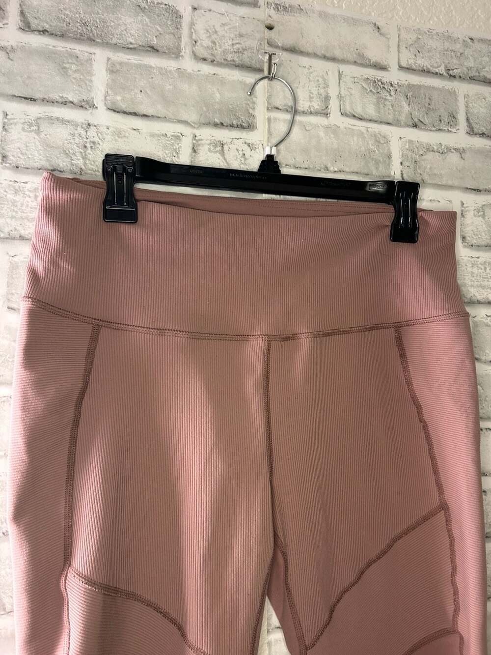 Zella Moto Ribbed High-Waist Ankle Leggings in Purple Taupe - Picture 3 of 3